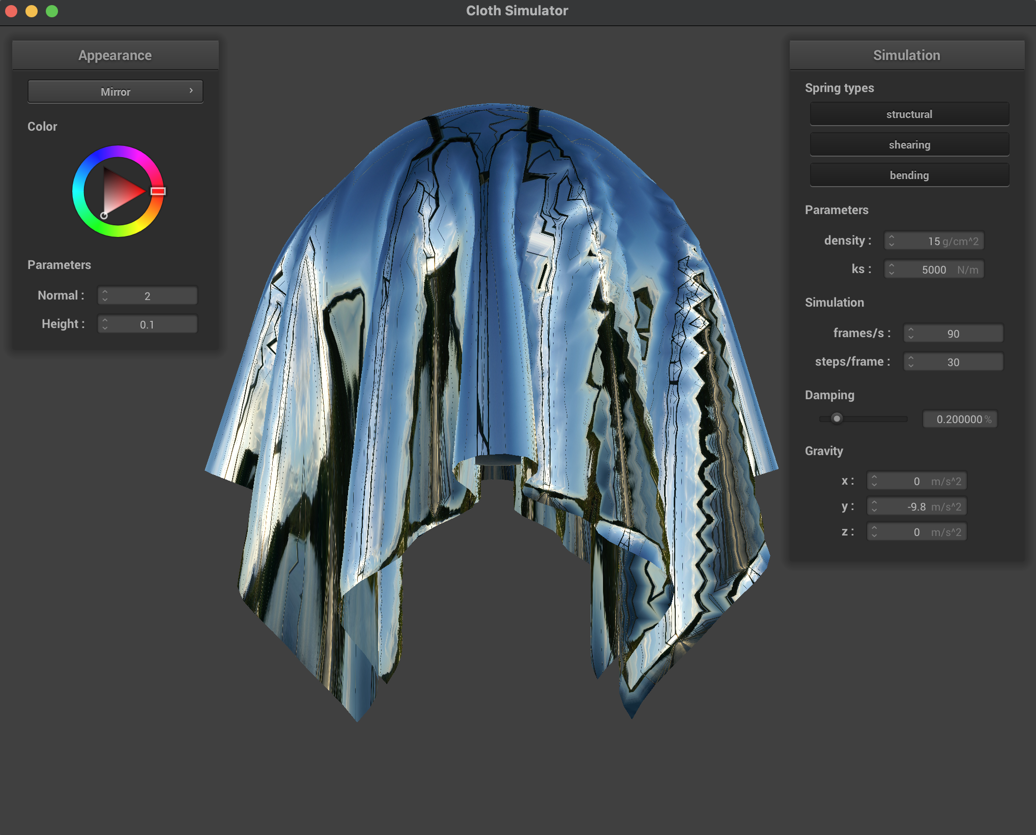 CS 184 Project 4: Cloth Sim